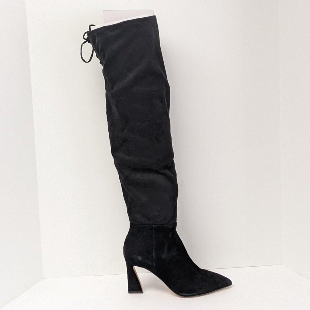 Vince Camuto Taplana Over-The-Knee Boots, Black Kid Suede, Women's 8.5 M